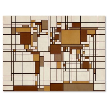 Michael Tompsett 'Mondrian World Map' Canvas Art,14x19